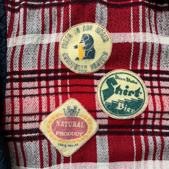 Verte Vallee Vintage Red Plaid Shacket Embellished Rare Shacket XL - Picture 3 of 11